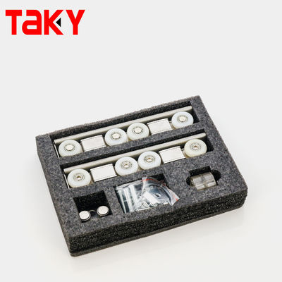 나무 문 슬라이딩 휠 롤러 옷장 부착 시스템 슬리버와 8.5cm * 11cm 크기