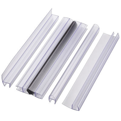 8-12mm PVC 방수 U형 고무 유리 샤워실 문 밀봉 스트립 투명 문