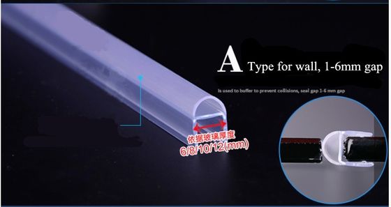 6-12mm 투명 유리 샤워문 닦기 긴 리프트 기능과 함께 방수 스트립