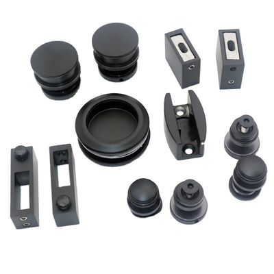 8-12mm 안전 유리 하드웨어에 대한 원형 트레이 모양 검은 슬라이딩 샤워 문 키트 포함