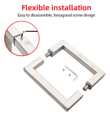 TK-H002 OEM/ODM 스테인리스 스틸 유리 손잡이 유리 문 뒤에서 뒷 정면 튜브