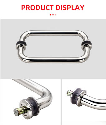 8-12mm 문 두께 샤워 문 로즈 골드 당겨 손잡이 1.0mm 파이프 두께