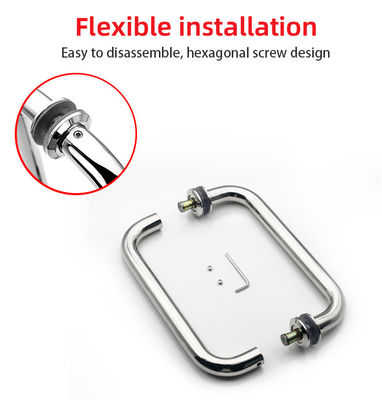 8-12mm 문 두께 샤워 문 로즈 골드 당겨 손잡이 1.0mm 파이프 두께