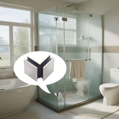 304 스테인리스 스틸 90도 프레임리스 유리 코너 클램프