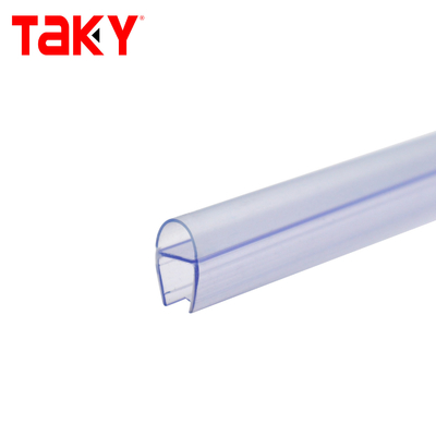 투명한 PVC 샤워문 봉쇄 스트립 10mm 투명 검은색