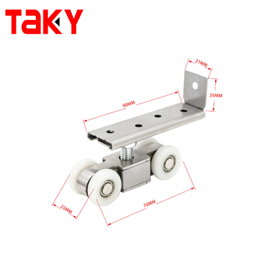 더블 소프트 클로징 8륜 슬라이딩 도어 롤러 아연 합금