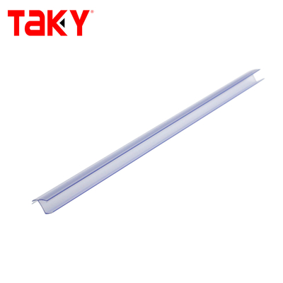 T자형 PVC 샤워 도어 씰 스트립 6-12mm 투명 방수