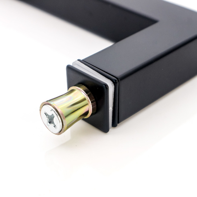 공장 304 스테인리스 스틸 매트 검은 색 정면 튜브 유리 문 손잡이