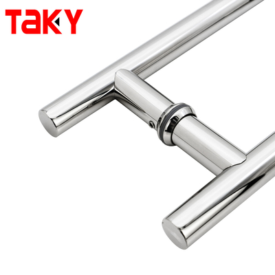 헤비 듀티 둥근 튜브 H 형상 이중 푸시 당김 유리 도어 핸들