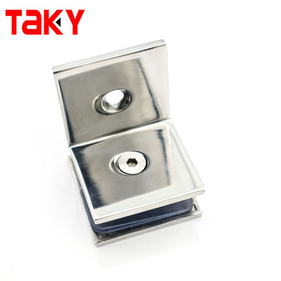 유리 대 벽 욕실 클립 사각 클램프 90도 연결 유리 클립