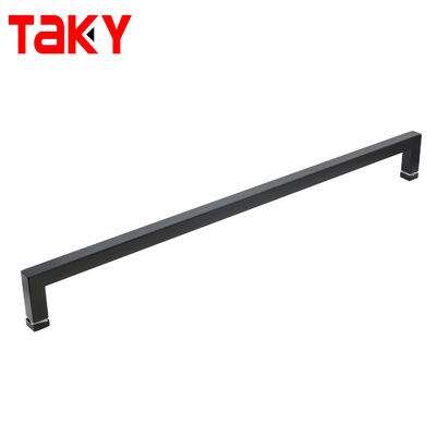 스테인레스 스틸 블랙 스퀘어 욕실 싱글 사이드 타월 바 도어 풀 핸들