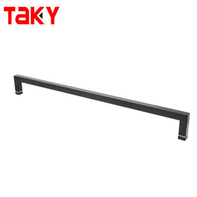 스테인레스 스틸 블랙 스퀘어 욕실 싱글 사이드 타월 바 도어 풀 핸들