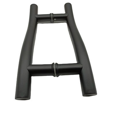 좋은 가격 문 창 손잡이 8 인치 검은 유리 문 손잡이 크롬 마무리 304 스테인레스 스틸 온라인으로