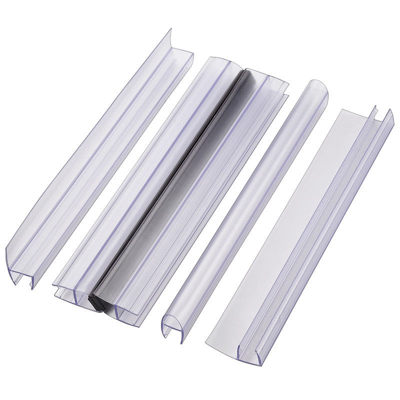 8-12mm PVC 방수 U형 고무 유리 샤워실 문 밀봉 스트립 투명 문