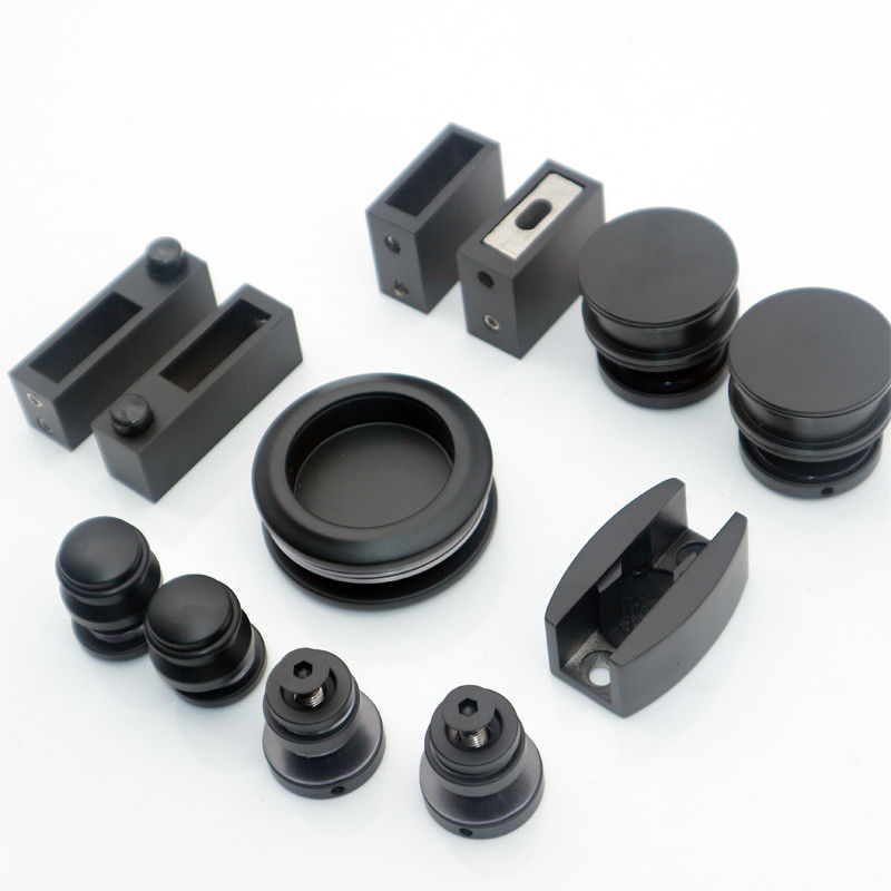 48mm 휠 골드 샤워 롤러 무거운 문 슬라이딩 유리 하드웨어 시스템 키트 미국 스타일
