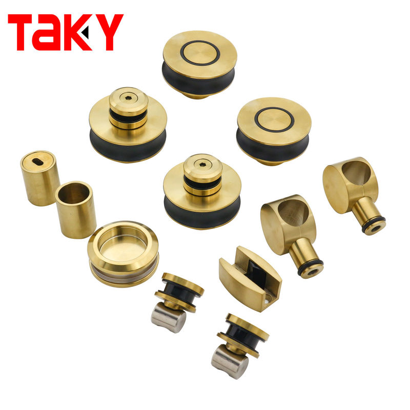 고품질 프레임 없는 진크 합금 슬라이딩 유리 문 하드웨어 샤워 문 하드웨어 키트