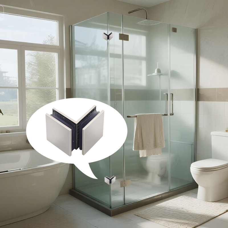 304 스테인리스 스틸 90도 프레임리스 유리 코너 클램프