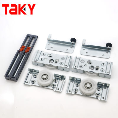 좋은 가격 철 및 나일론 접는 문 슬라이딩 옷장 문용 롤러 휠 픽팅 8.5cm*11cm 온라인으로