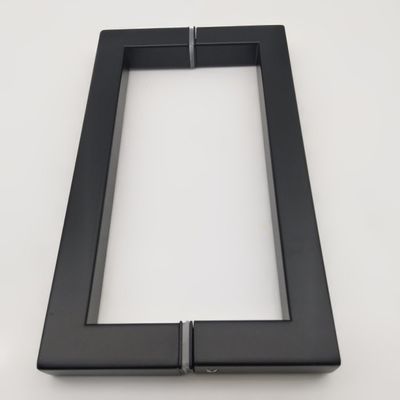 좋은 가격 호텔 8인치 블랙 매트 D형 스테인리스 스틸 304 유리 문 손잡이 샤워실 온라인으로