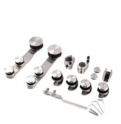 좋은 가격 고강도 및 내구성 은/검은 유리 욕실 슬라이딩 도어 키트 6-12mm 유리 온라인으로