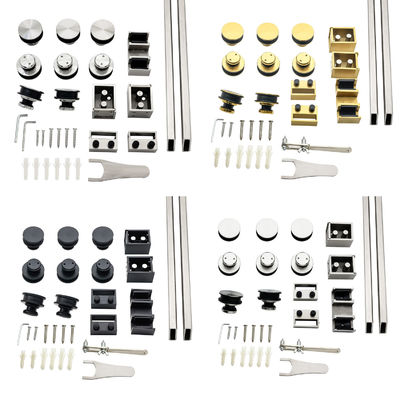 좋은 가격 현대 디자인 듀플 파이프 바 프레임 없는 Ss304 8-12mm 샤워 슬라이딩 문 장착 온라인으로