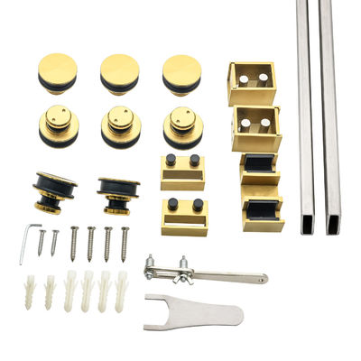 좋은 가격 둥근 트레이 모양의 두 개의 문 스테인리스 스틸 304 유리 슬라이딩 도어 롤러 하드웨어 온라인으로