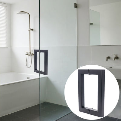 좋은 가격 공장 304 스테인리스 스틸 매트 검은 색 정면 튜브 유리 문 손잡이 온라인으로