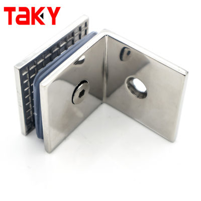 Stainless Steel 316 Glass Clip for 8-12mm Glass with 90 Degree Angle Shower Door Hinge