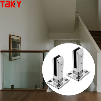 좋은 가격 조절 가능한 8-12MM 사각 스테인리스 스틸 볼트 다운 스피곳 유리 난간 클램프 온라인으로