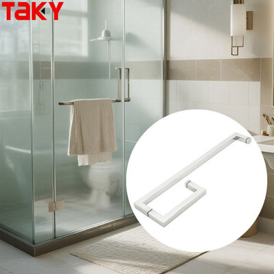 L Shape Square Steel Shower Glass Door Pull Handles Glass Door Handle