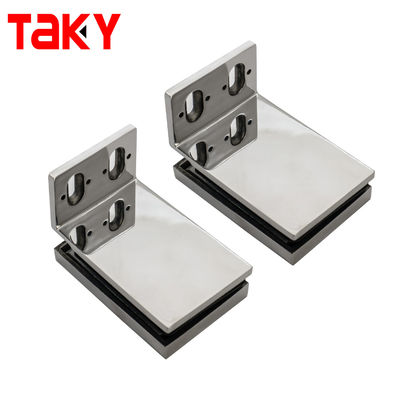 좋은 가격 고체 청동으로 만든 8-12mm 유리용 닦은 90도 유리 샤워 힌지 온라인으로