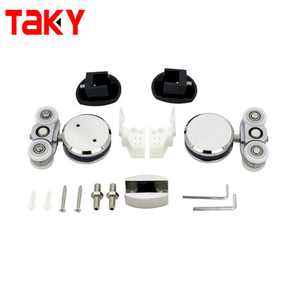 좋은 가격 Silver Plated Mirror Finish Sliding Shower Door Top Track Fittings Glass Slding Door Hardware 온라인으로