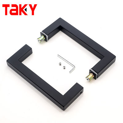 Modern SS304 Stainless Steel Shower Glass Door Handle with 203*203*19*1.0mm Size and Polished/Brushed Nickel/Black Finish