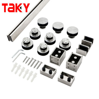 현대 유리 피팅 강화 유리 도어 시스템 스테인레스 스틸 프레임리스 샤워 슬라이딩 도어 하드웨어