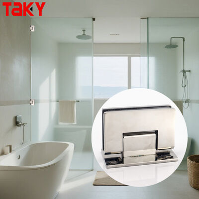 좋은 가격 90도 벽면 부착 스테인리스 스틸 유리 샤워 경첩, 8-12mm 유리문 경첩 온라인으로