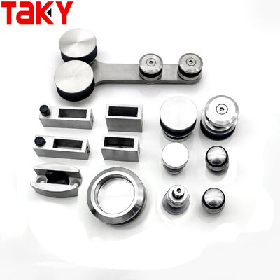 좋은 가격 304 스테인리스 스틸 프레임리스 샤워 도어 하드웨어 키트, 80-120kg 하중 지지 및 저소음 풀리 트랙 온라인으로